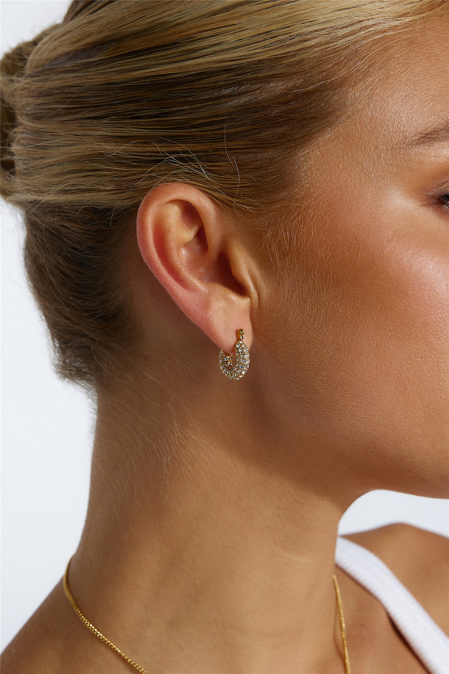 18k Gold Plated Be My Treasure Earrings Gold-CALLISTARI