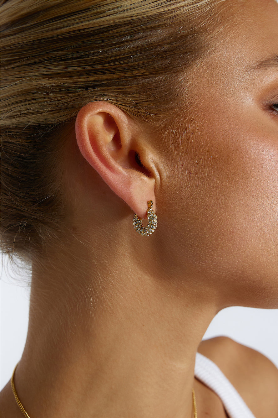 18k Gold Plated Be My Treasure Earrings Gold-CALLISTARI
