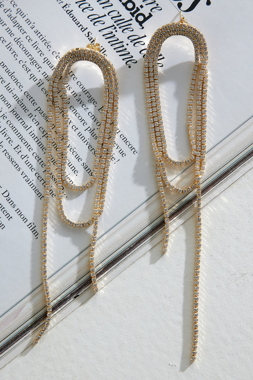 18k Gold Plated Fancy Time Earrings Gold-CALLISTARI