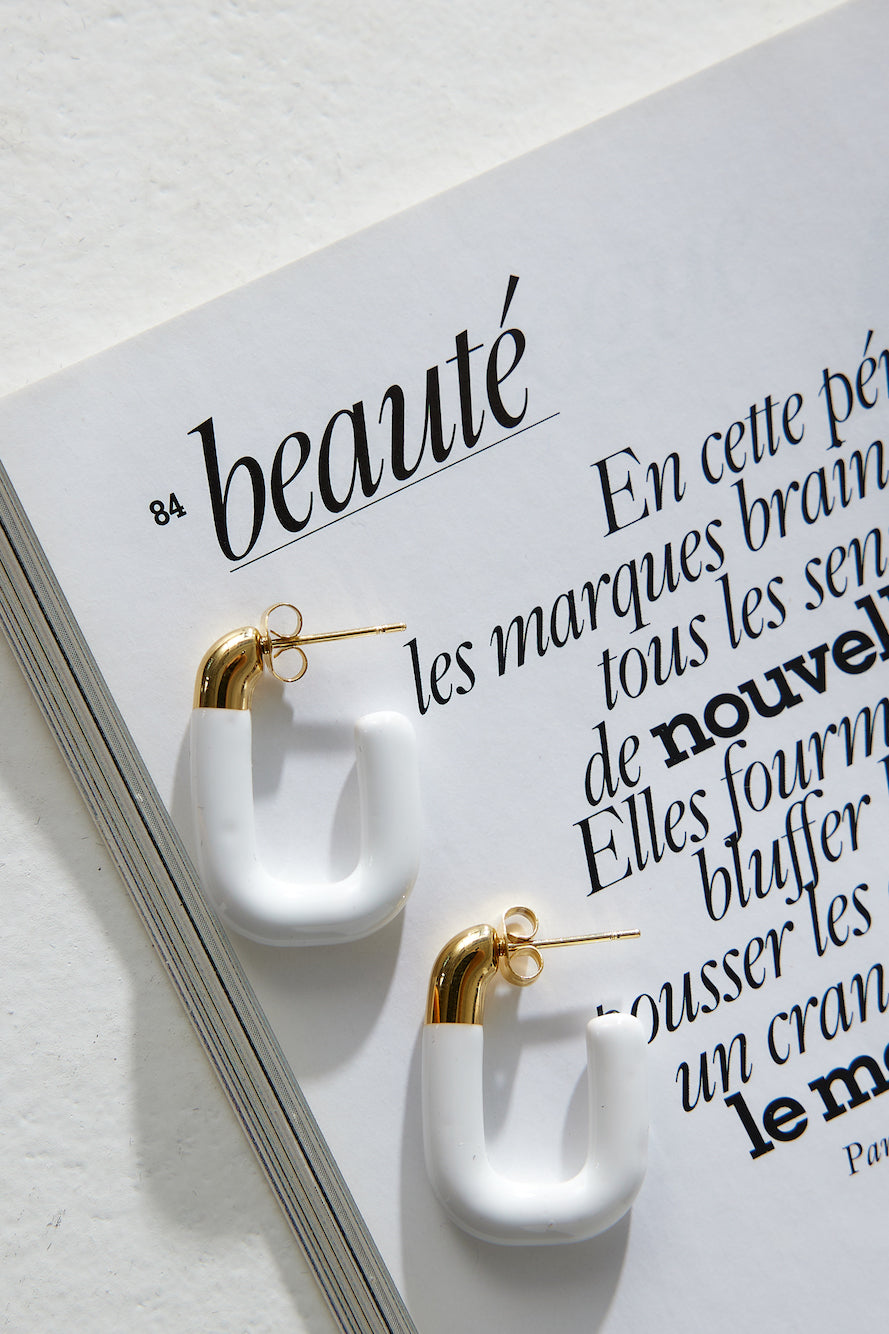 18k Gold Plated Sugar Coated Earrings Gold-CALLISTARI