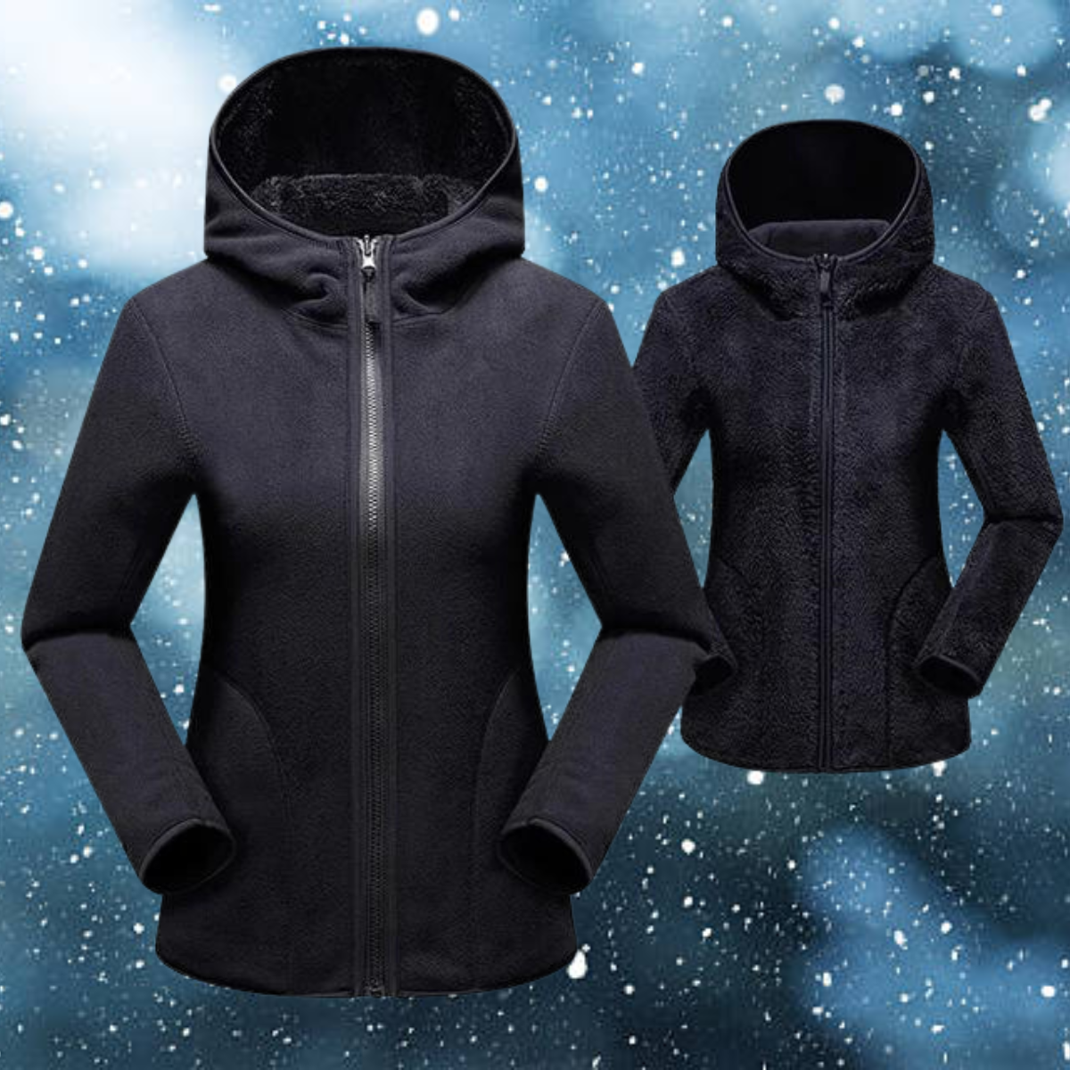 Nina - Der lässige Korallen Fleece wendbar Hoodie-CALLISTARI