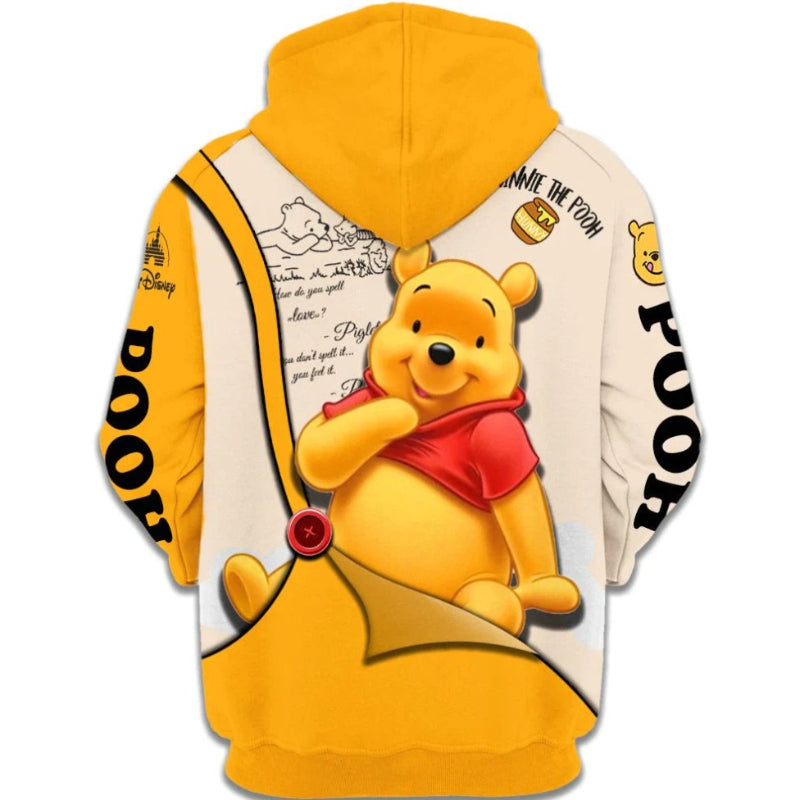 Winnie The Pooh Zip Up Hoodie-CALLISTARI