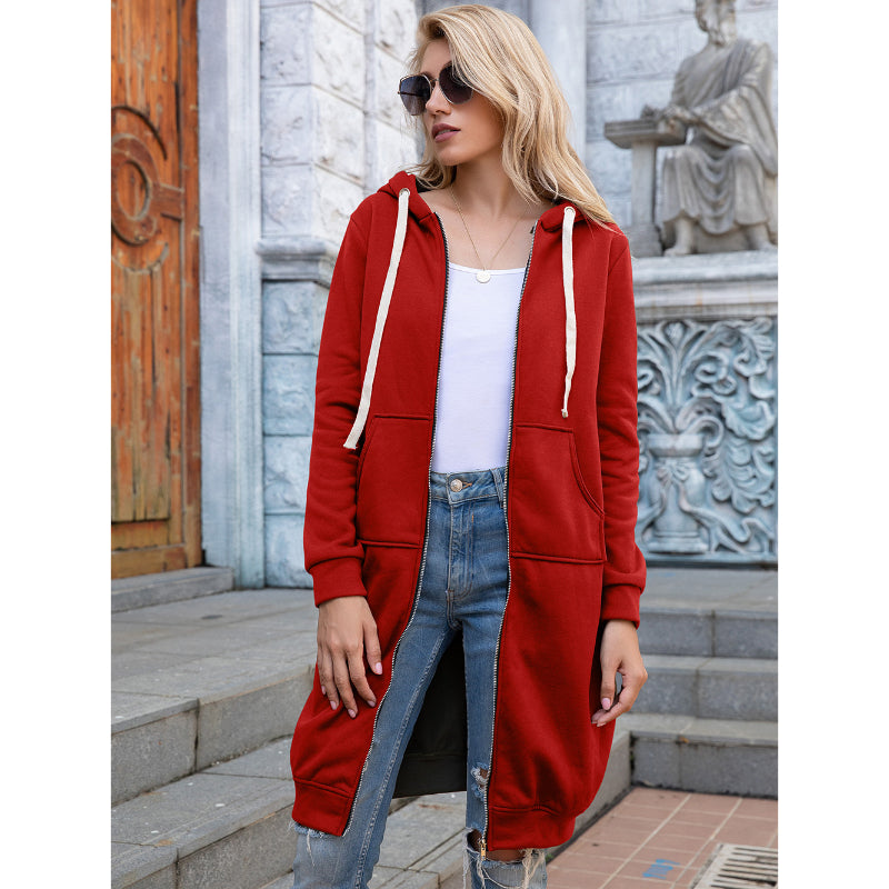 Winter Stylish Loose Long Length Hoodies-CALLISTARI