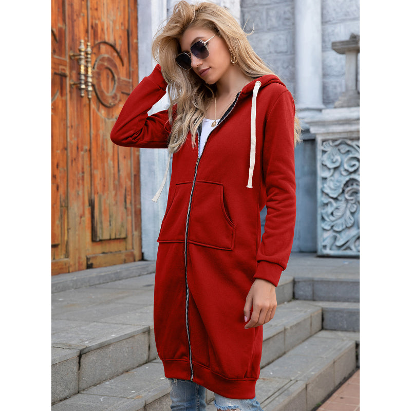 Winter Stylish Loose Long Length Hoodies-CALLISTARI