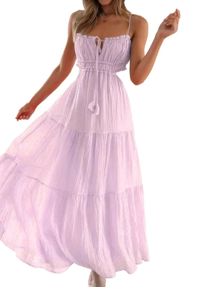 Lila Hollow Back Swing Dress-CALLISTARI