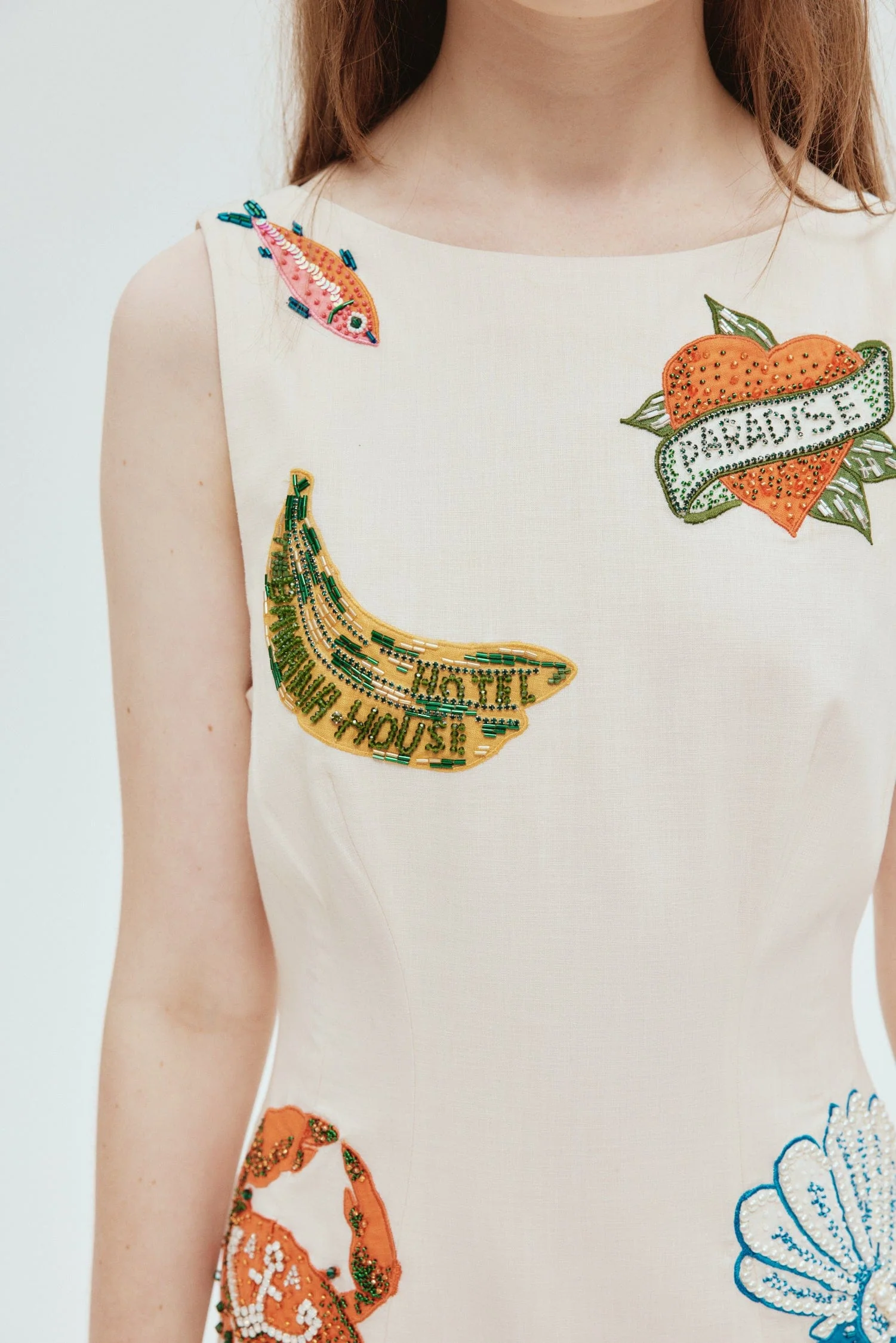 Clam Embroidered Gown
