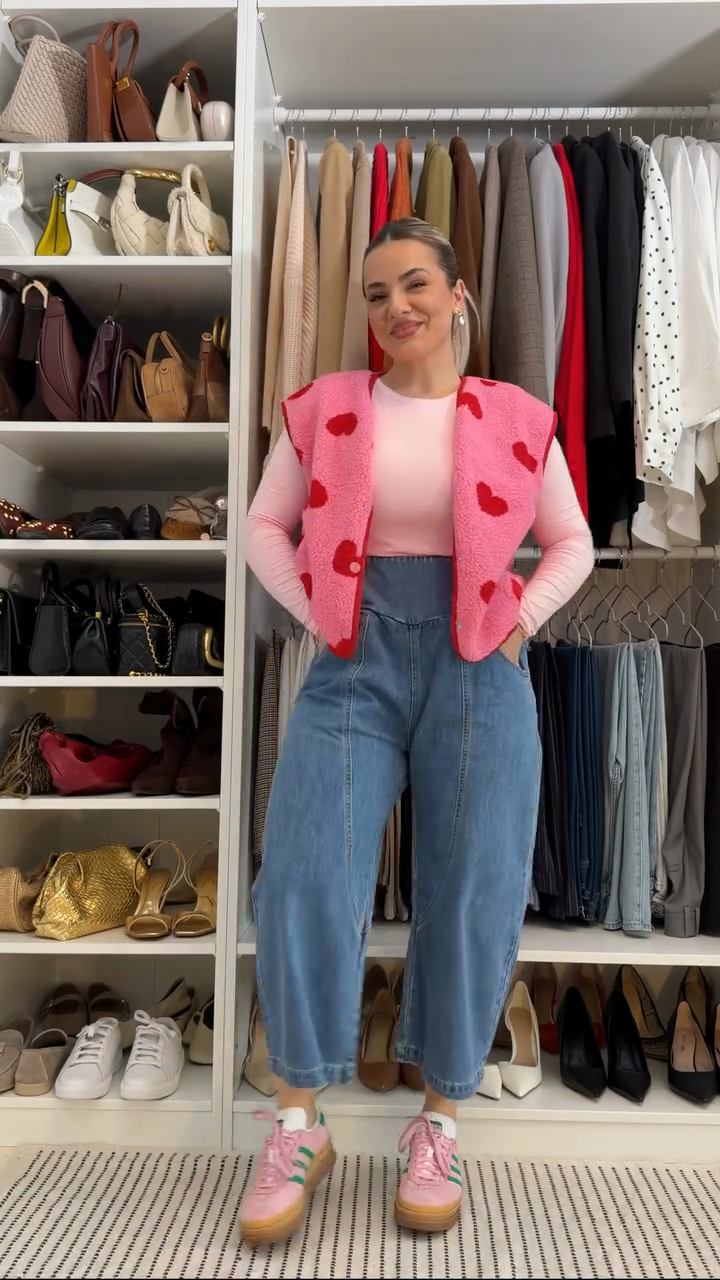 Dark blue stretch waist lantern pants-Trafni