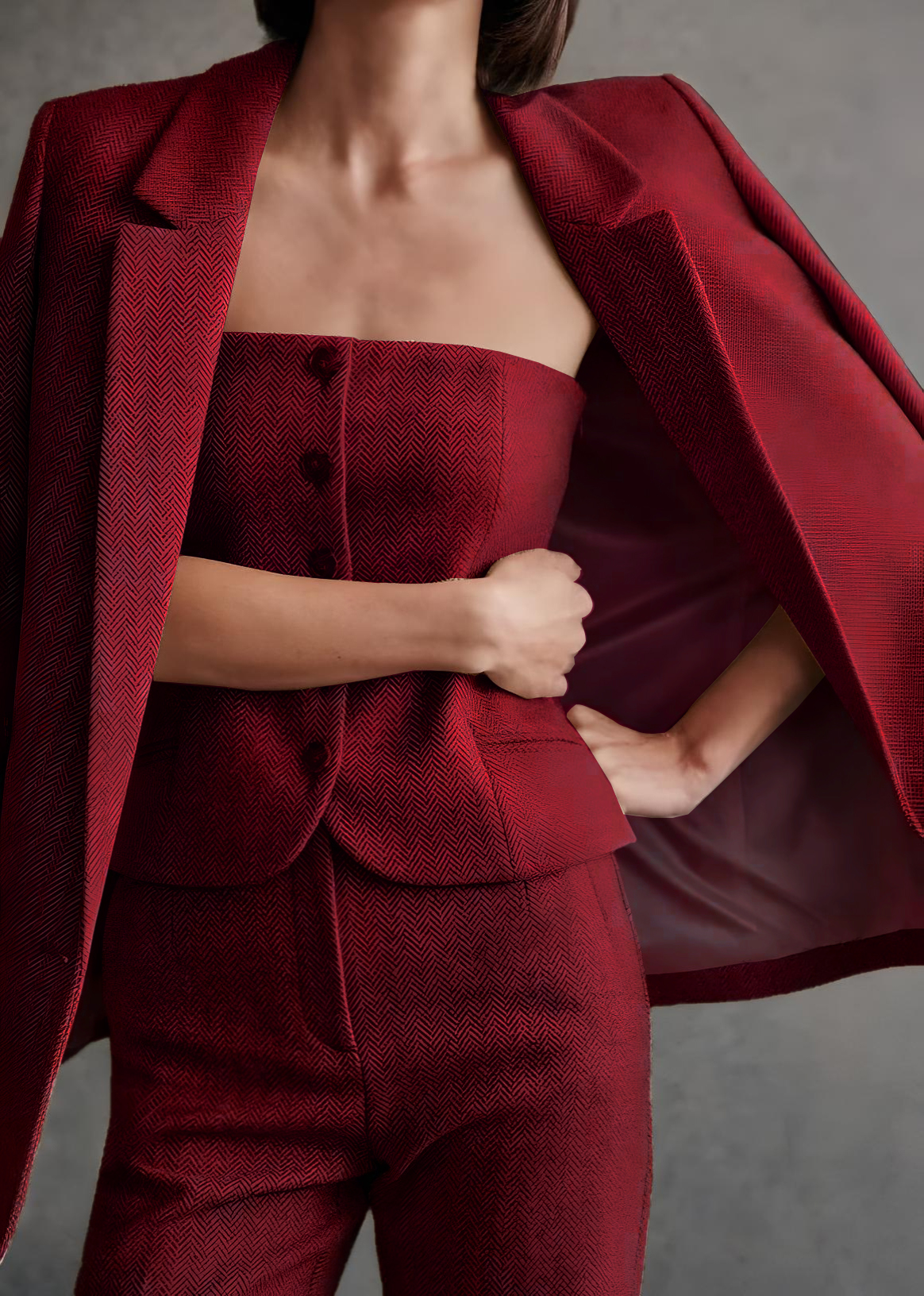 Designer three piece suit