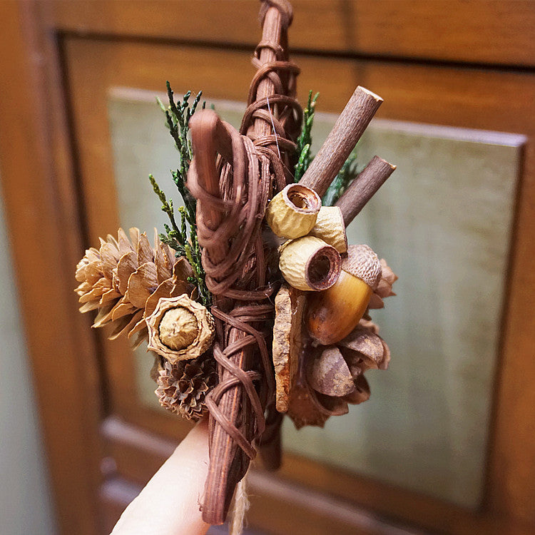 Christmas Decoration Pendant - Forest Pine Cone Bell Car Hanging-CALLISTARI