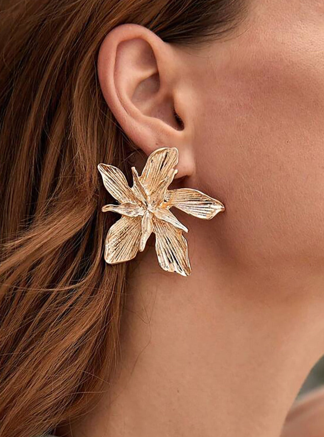 Metal Flower Earrings-CALLISTARI