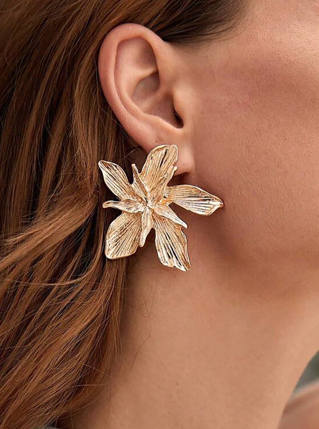 Metal Flower Earrings-CALLISTARI