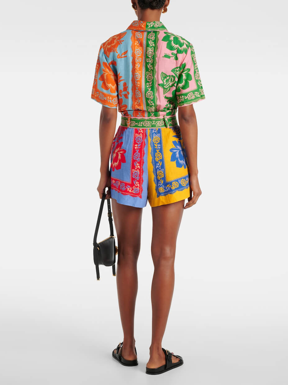 Unique Vintage Floral Print Belted Jumpsuit-CALLISTARI