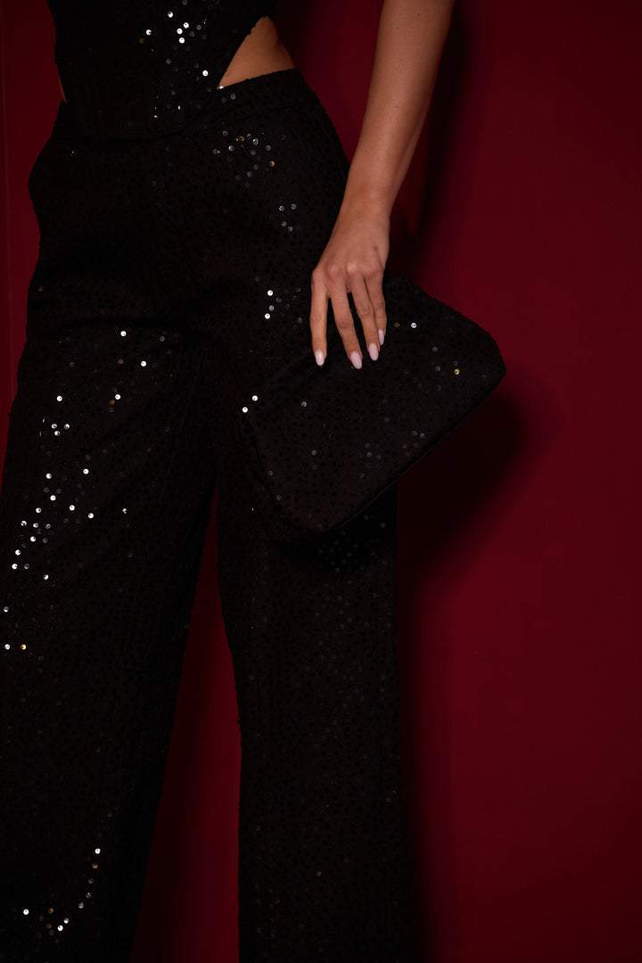 Belinda Sequins Denim Pants Set-CALLISTARI