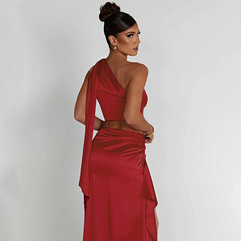 Siren's Secret One-Shoulder Maxi Dress-CALLISTARI