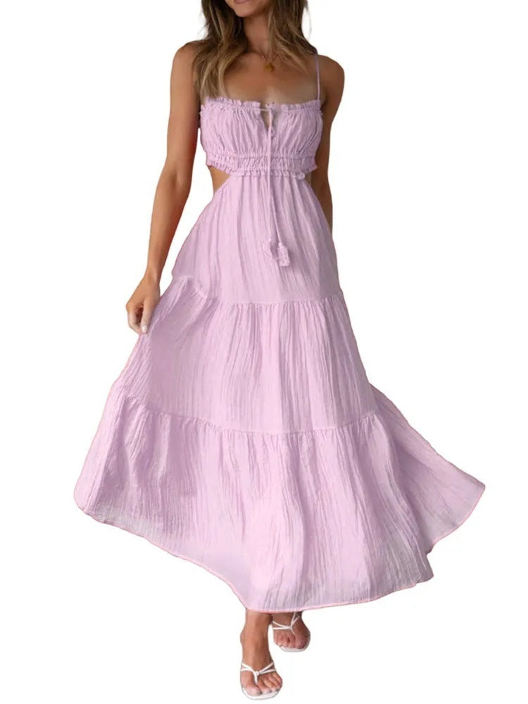 Lila Hollow Back Swing Dress-CALLISTARI
