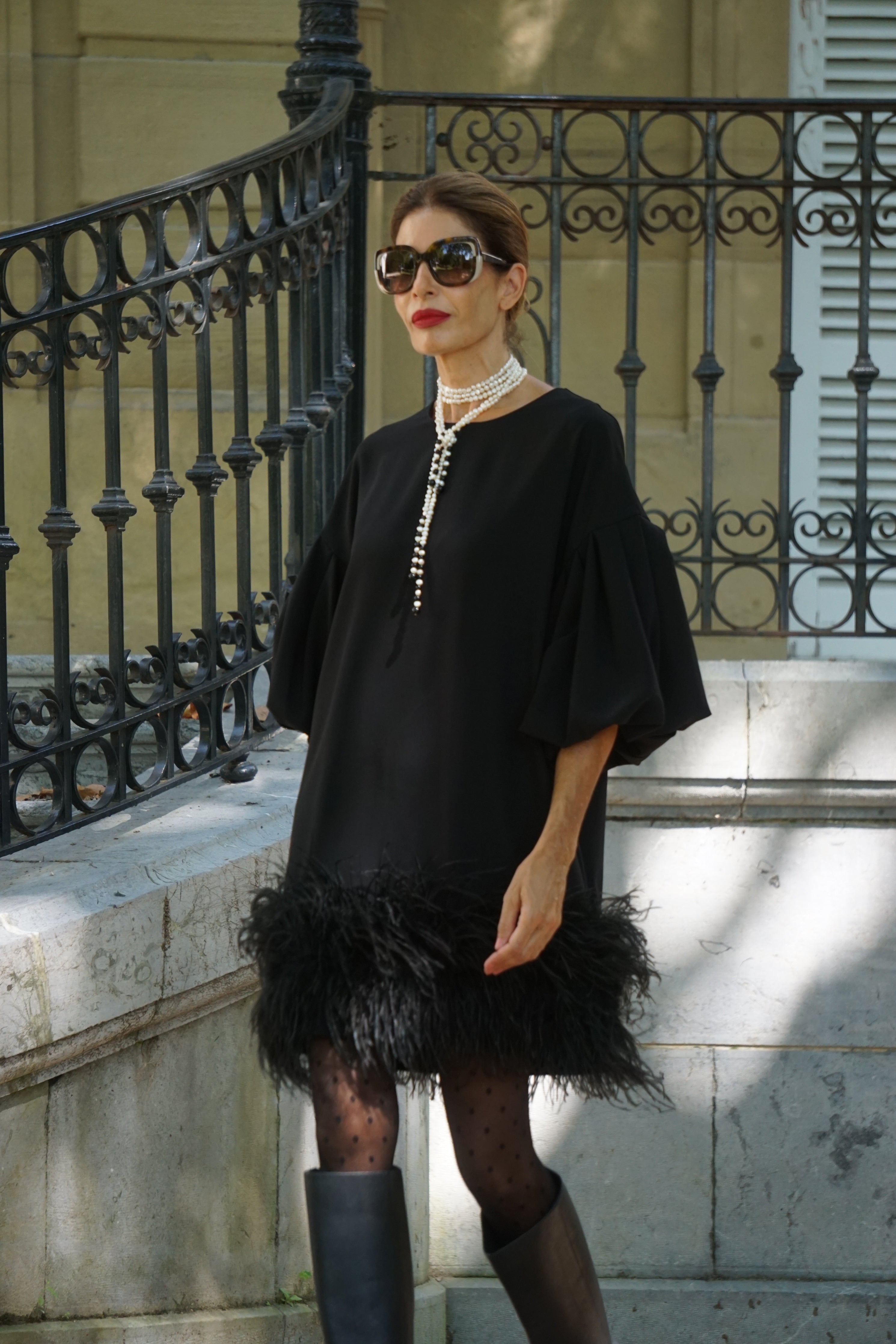 Callistari black swan dress-CALLISTARI