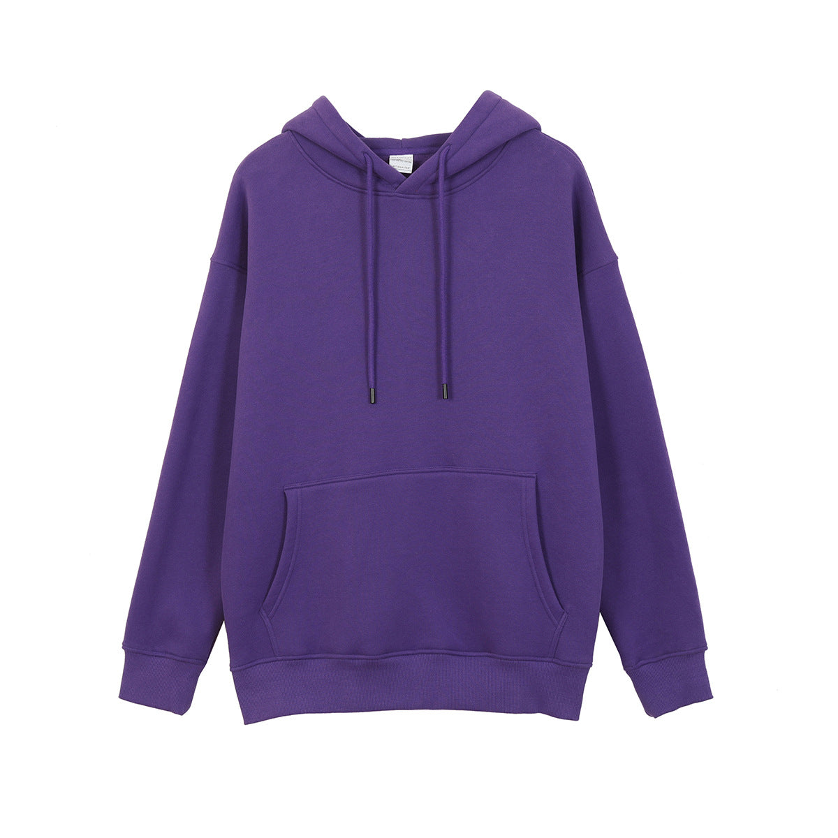 Relaxed Fit Long Fleece Plain Thick Hoodie-CALLISTARI