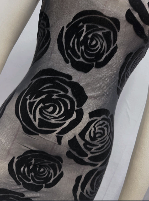 Aurora Velvet Floral Maxi Dress-CALLISTARI