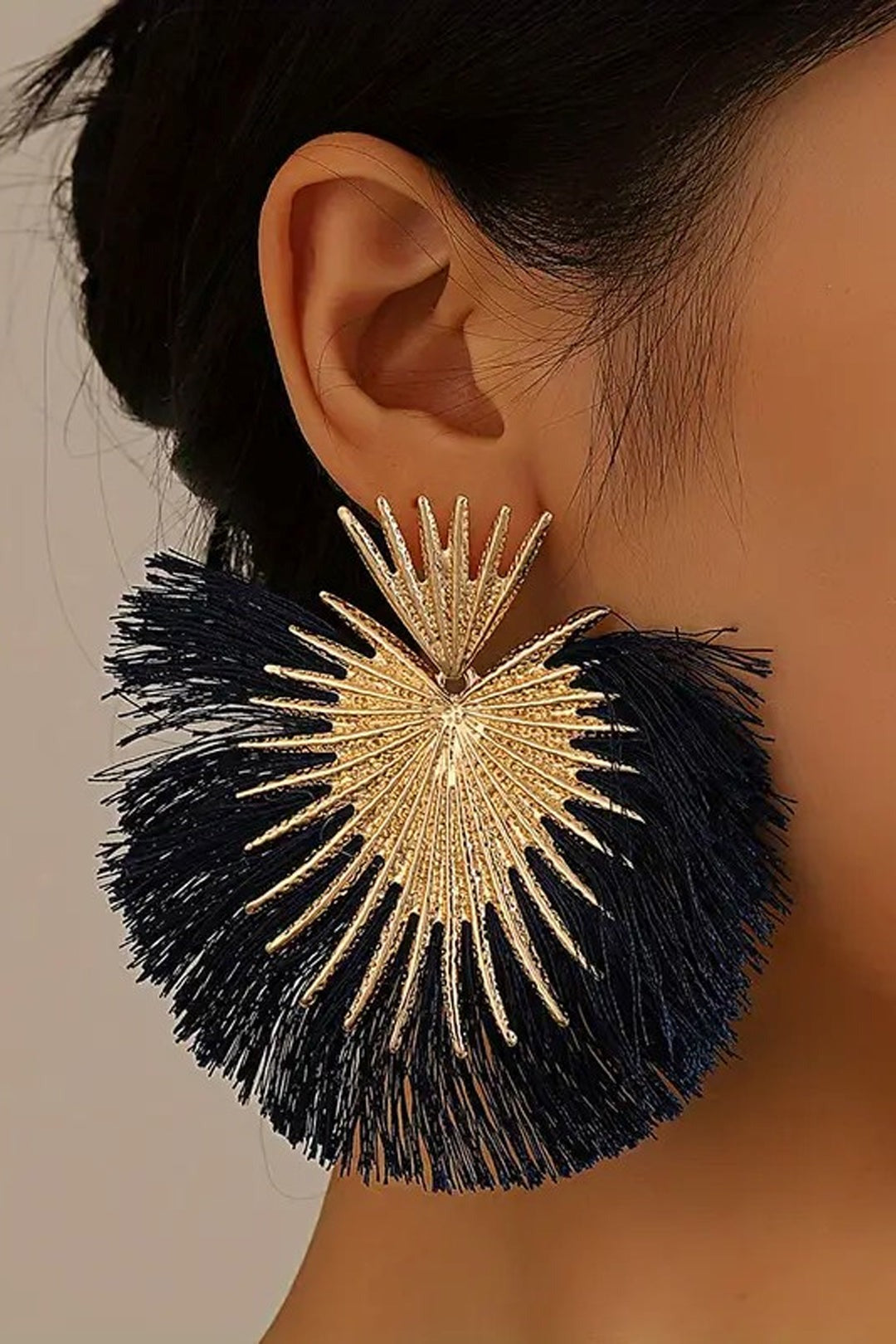 Fan-shaped Tassel Earrings-CALLISTARI