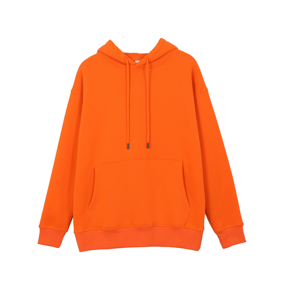 Relaxed Fit Long Fleece Plain Thick Hoodie-CALLISTARI