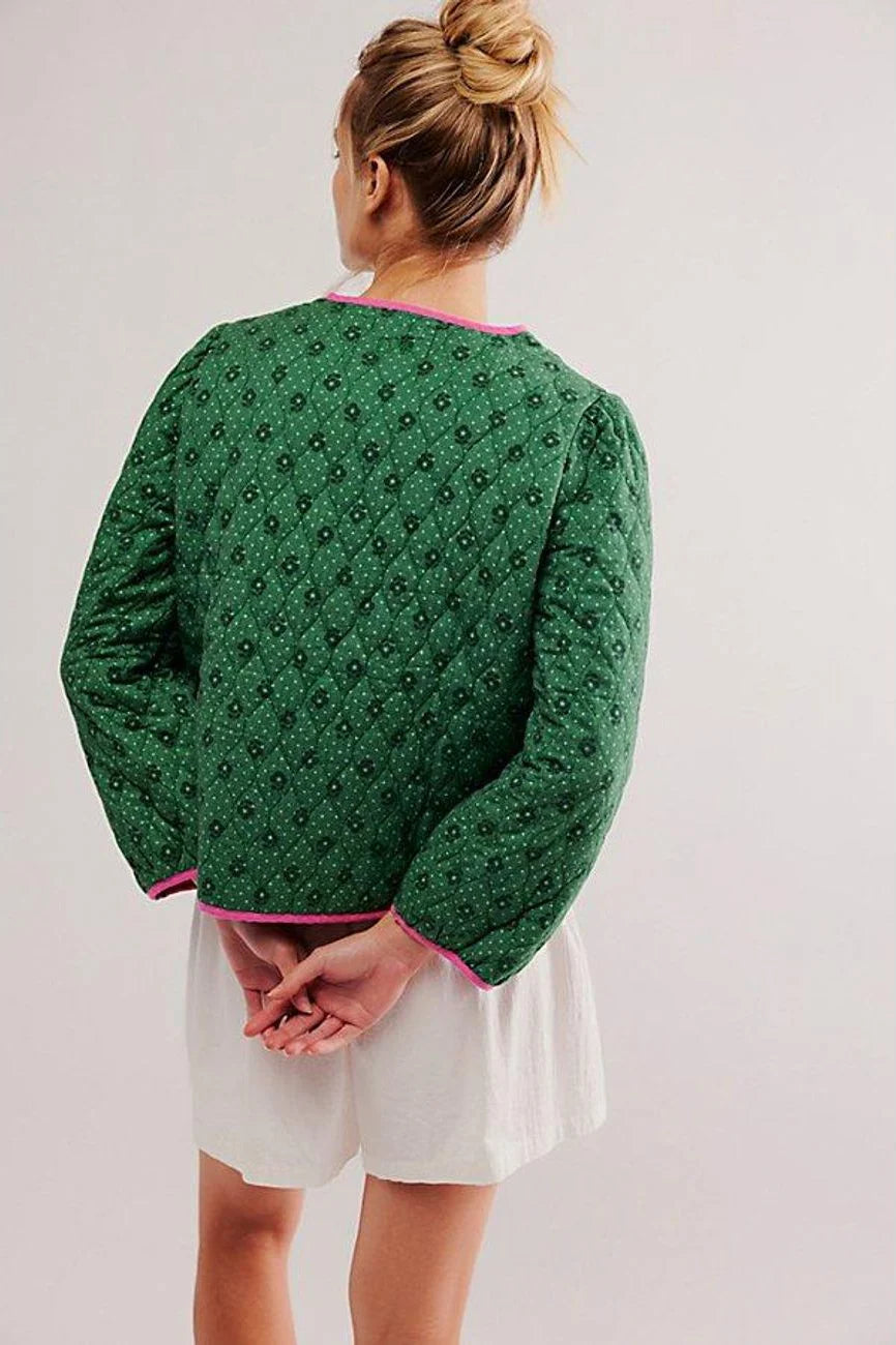 Green Quilted Jacket-CALLISTARI