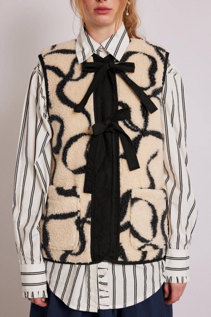 Cream Marta Borg Gilet-CALLISTARI