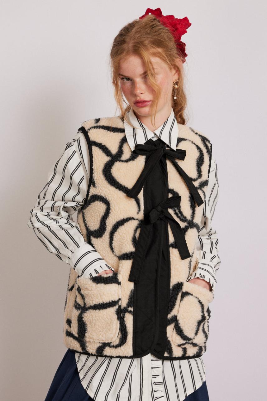 Cream Marta Borg Gilet-CALLISTARI