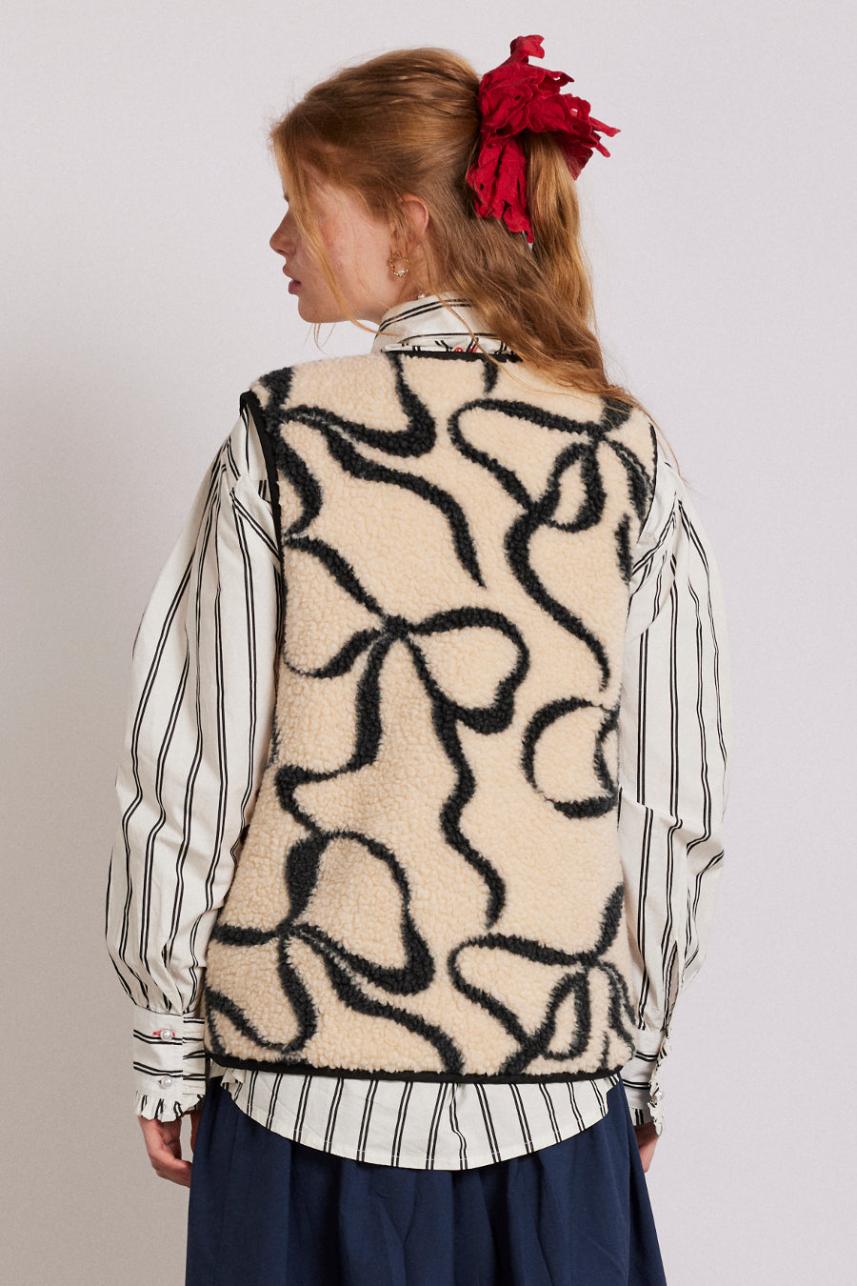 Cream Marta Borg Gilet-CALLISTARI