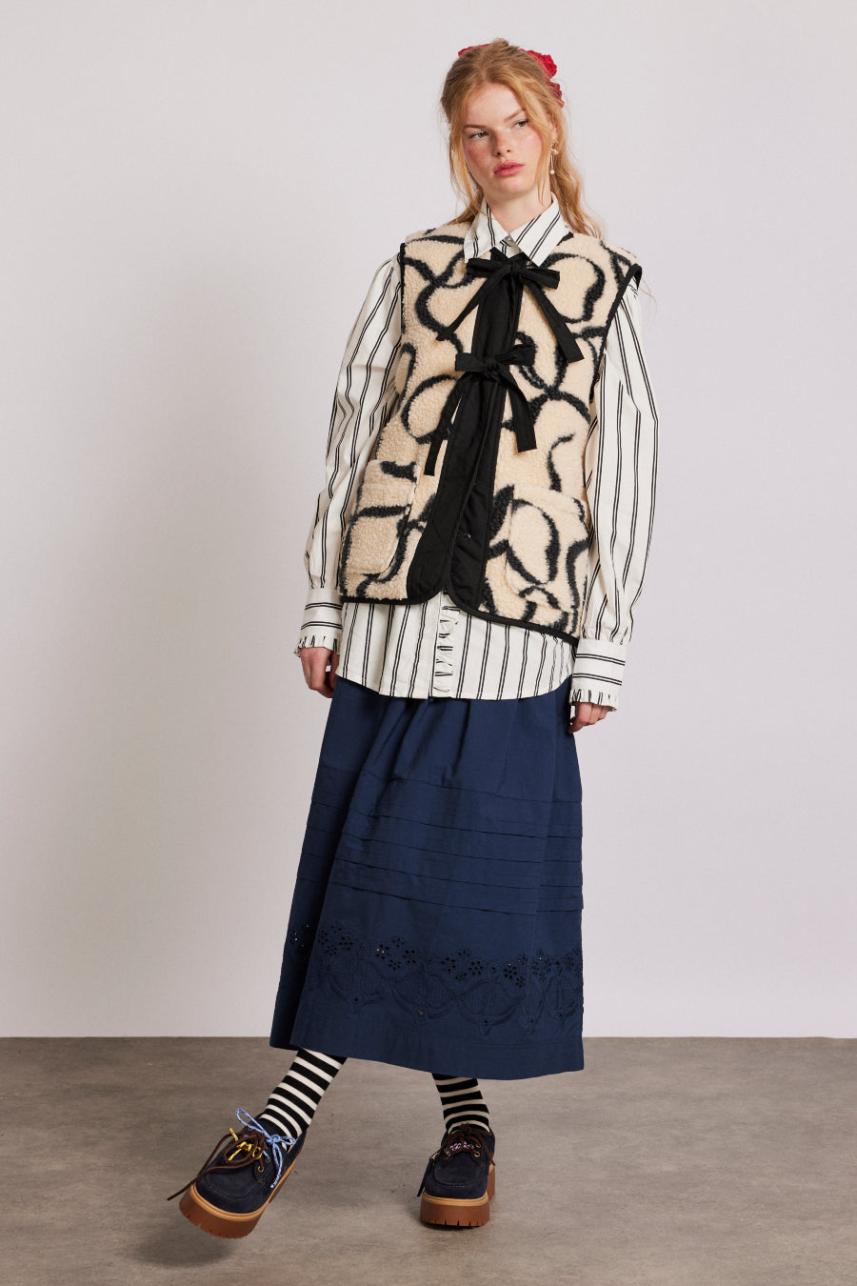 Cream Marta Borg Gilet-CALLISTARI