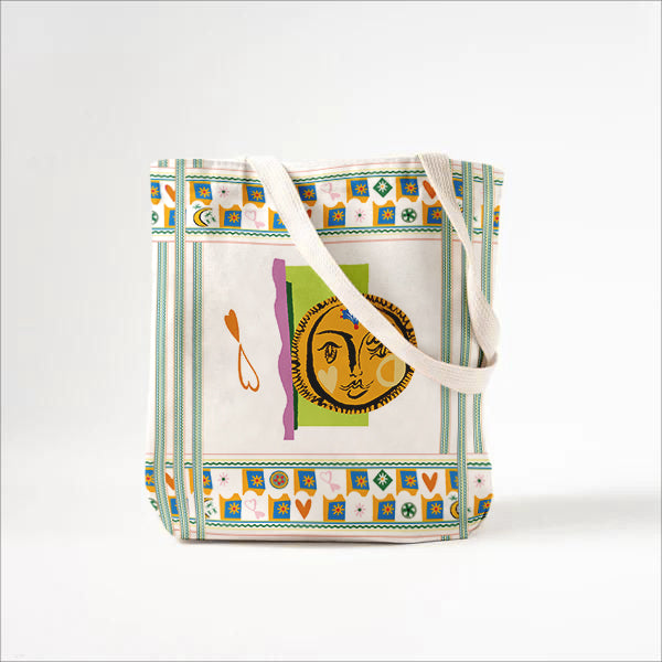 Callistari Chic Abstract Print Canvas Bag-CALLISTARI