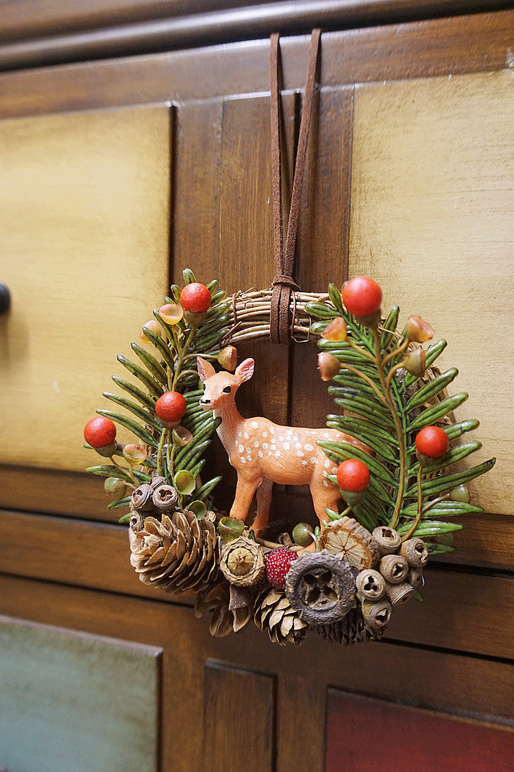 Christmas Forest Sika Deer Car Hanging-CALLISTARI