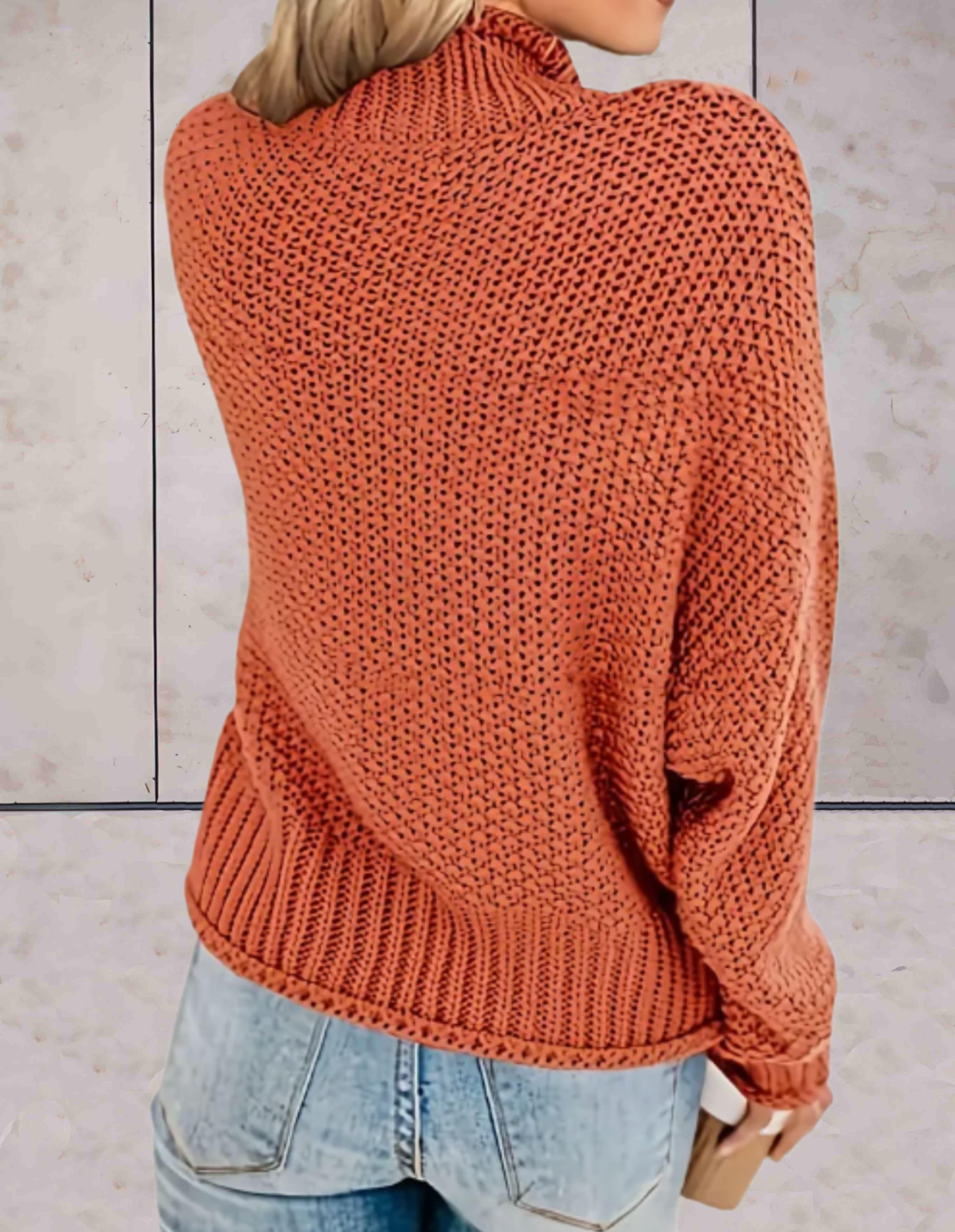 Arianna - Dicker, bequemer Strickpulli mit Rollkragen und Puffärmeln-CALLISTARI