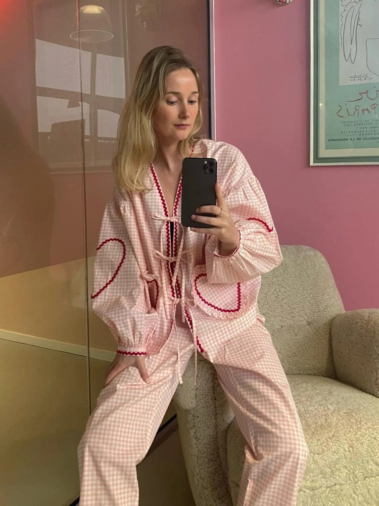 Organic Cotton Top - Pink Checks-CALLISTARI