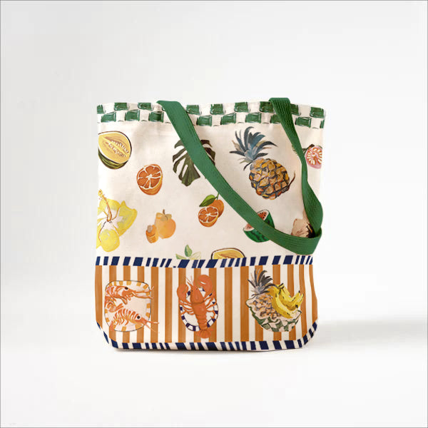 Callistari Exotic Fruit World Printed Canvas Bag-CALLISTARI