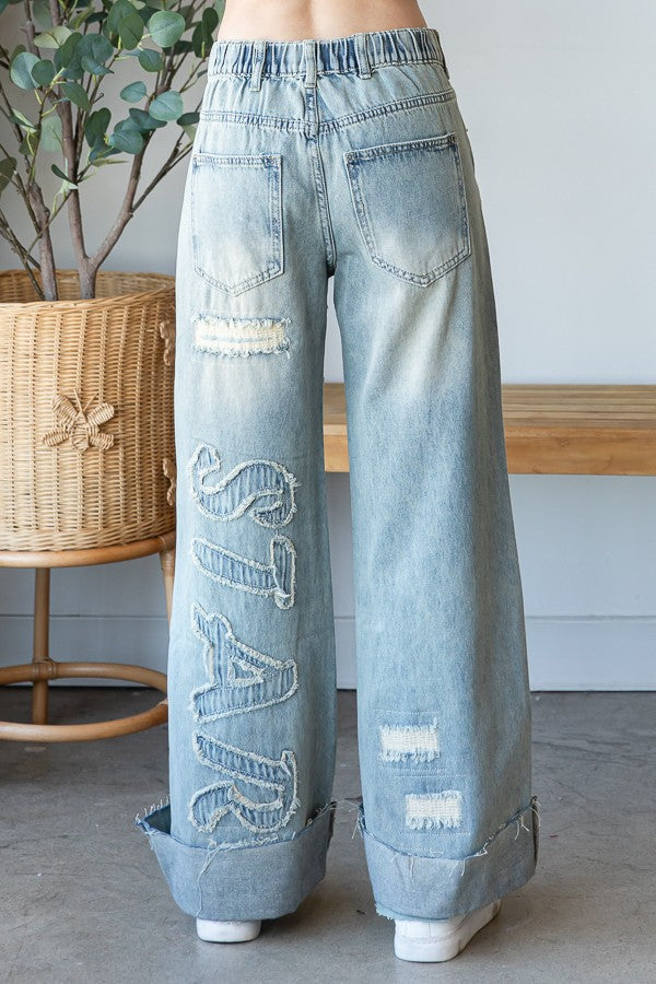 Washed Super Star Jeans-Mesadic