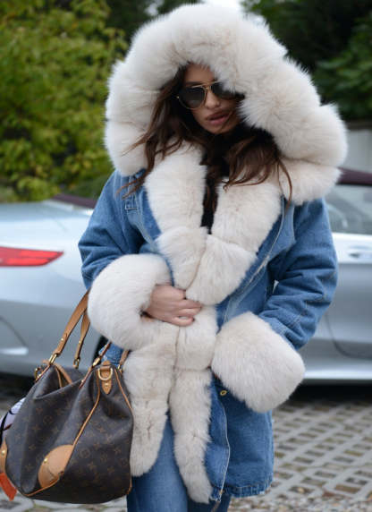 Callistari Women Plus Size Hooded Warm Winter Coats Faux Fur Lined Parkas Long Jacket Overcoat S-XXXL-CALLISTARI