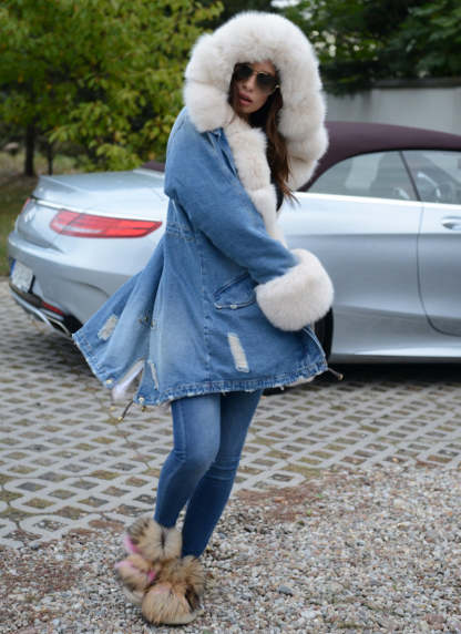 Callistari Women Plus Size Hooded Warm Winter Coats Faux Fur Lined Parkas Long Jacket Overcoat S-XXXL-CALLISTARI