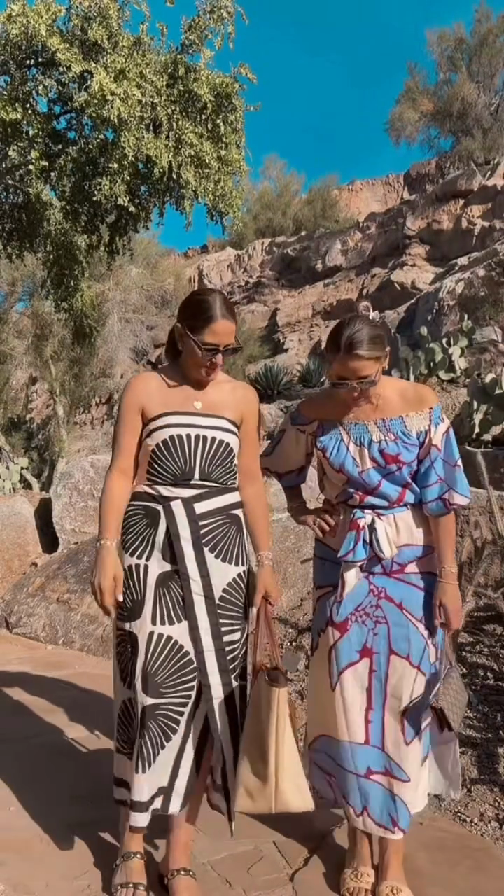 Resort Print Maxi Dress