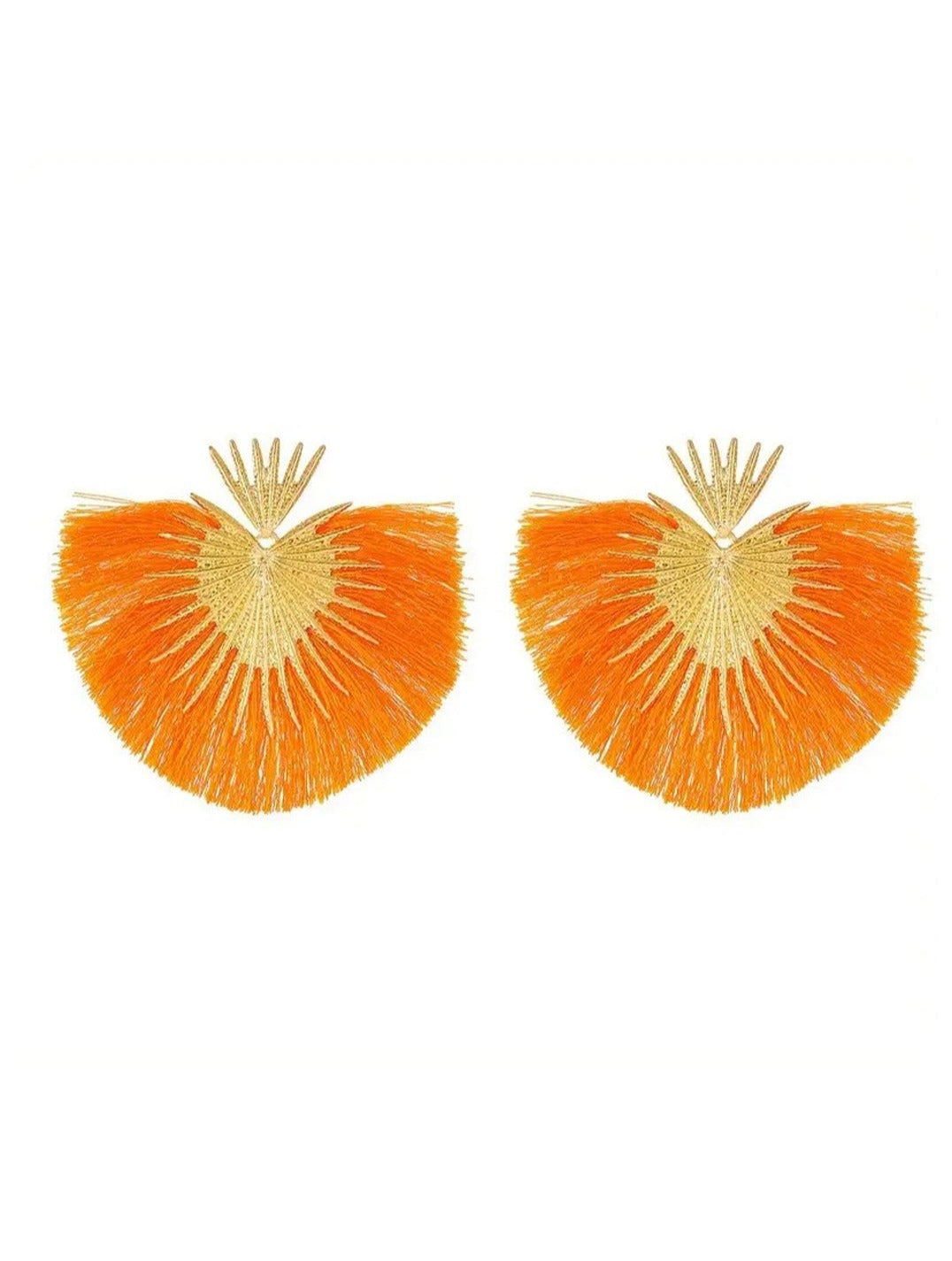 Fan-shaped Tassel Earrings-CALLISTARI