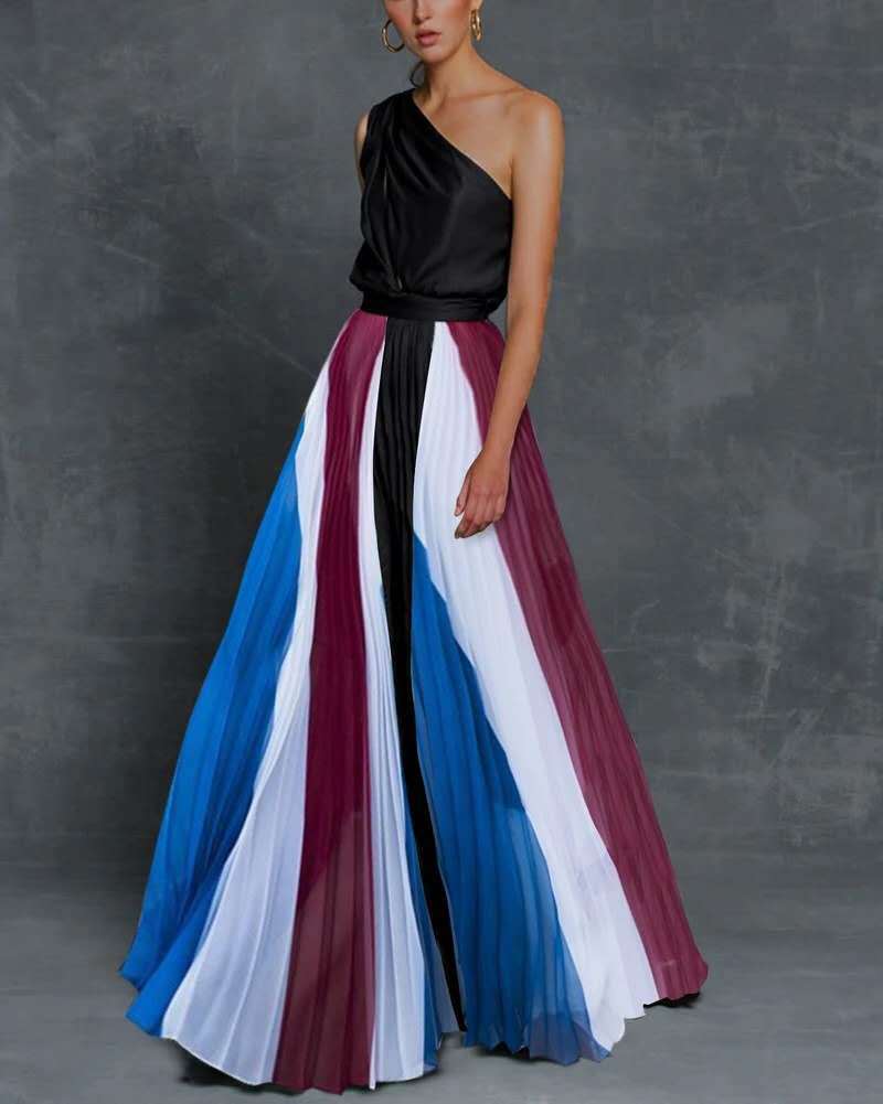 Bexley Asymmetric Cold Shoulder Maxi Dress-CALLISTARI