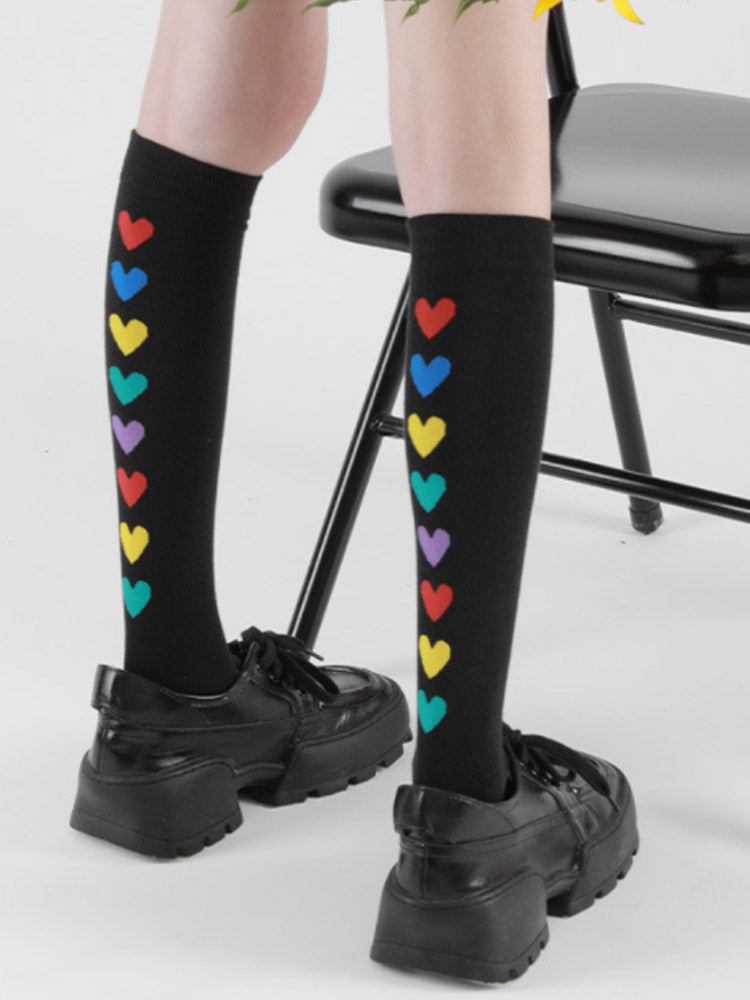 Sweet  Print Knee-High Socks-CALLISTARI