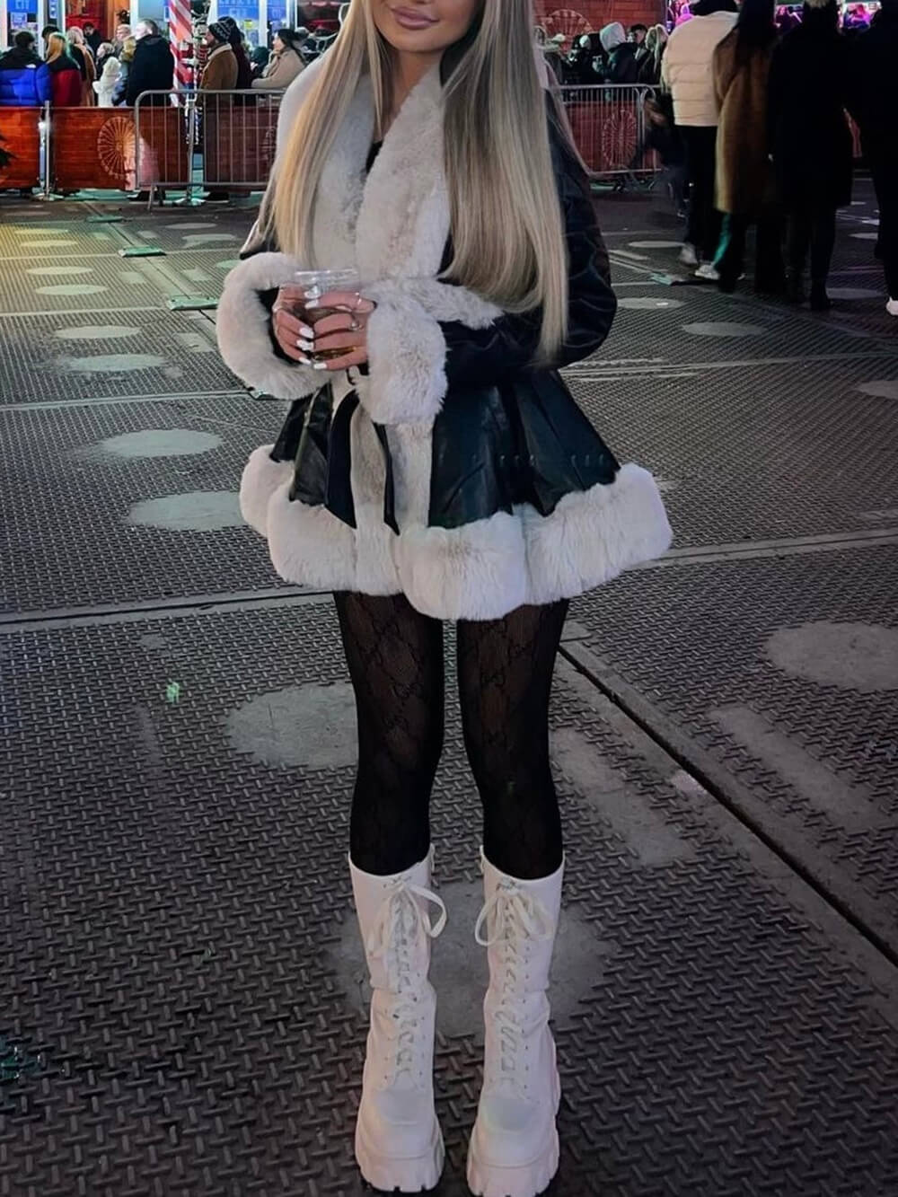 Freya Belted Fur Coat-CALLISTARI