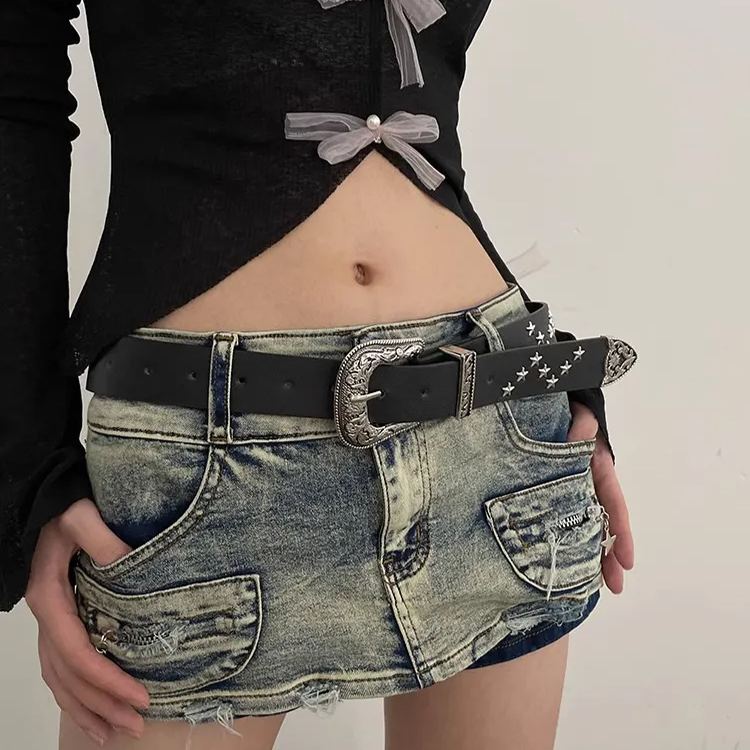 Vintage Star Studded Carved Belt-CALLISTARI
