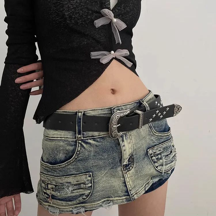 Vintage Star Studded Carved Belt-CALLISTARI