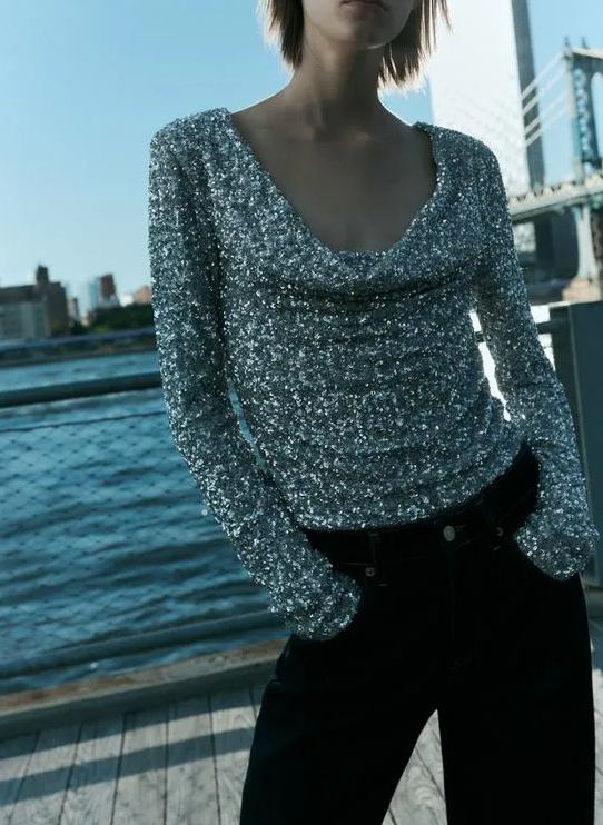 Callistari shiny silver slim fit jumpsuit