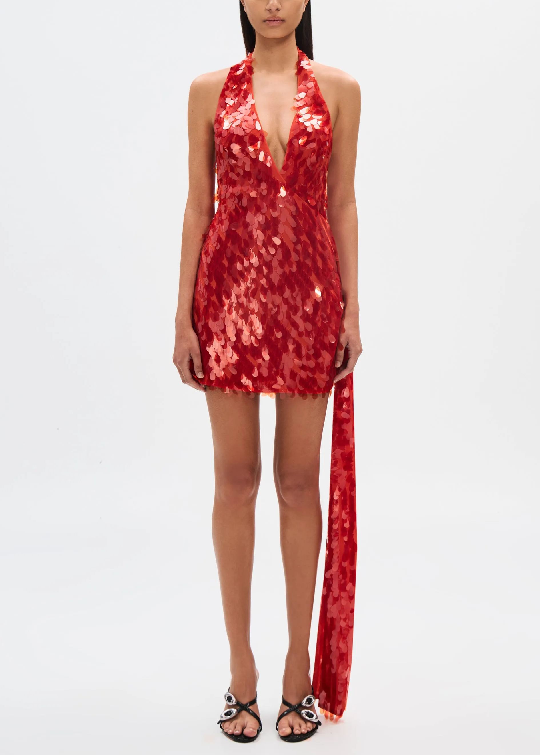 Callistari Ruby ​​Sequin Mini Dress-CALLISTARI
