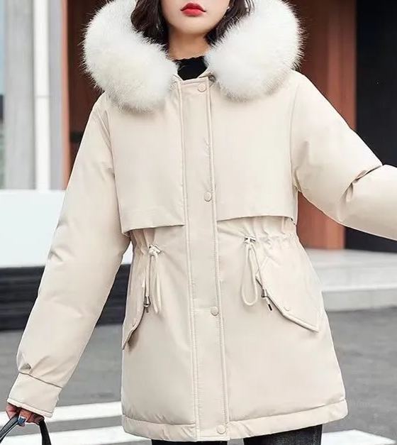 Designer down embroidered jacket