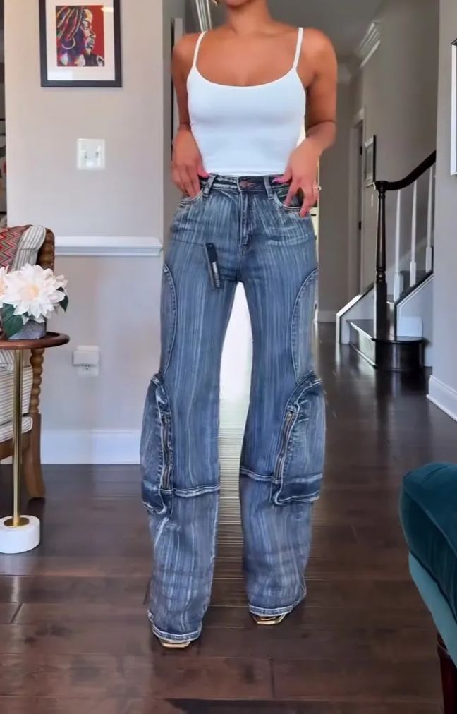 Party Pocket Stretch Washed Jeans