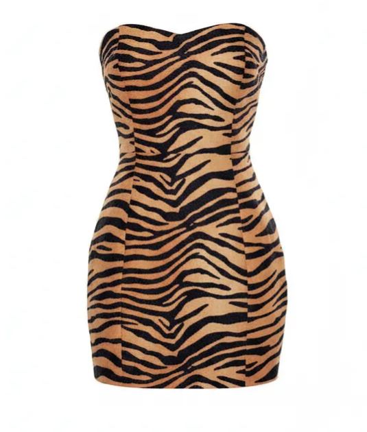 Zebra-print velvet set