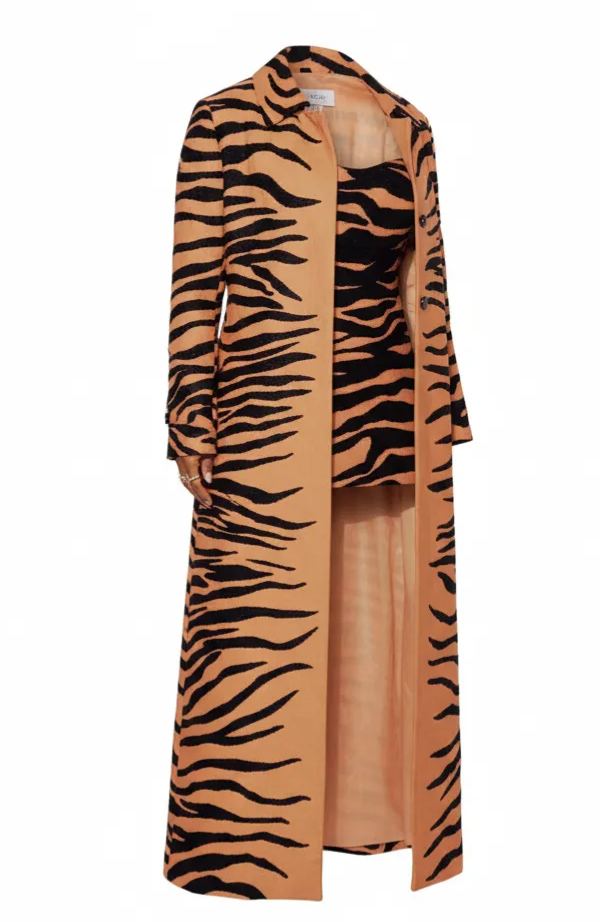 Zebra-print velvet set